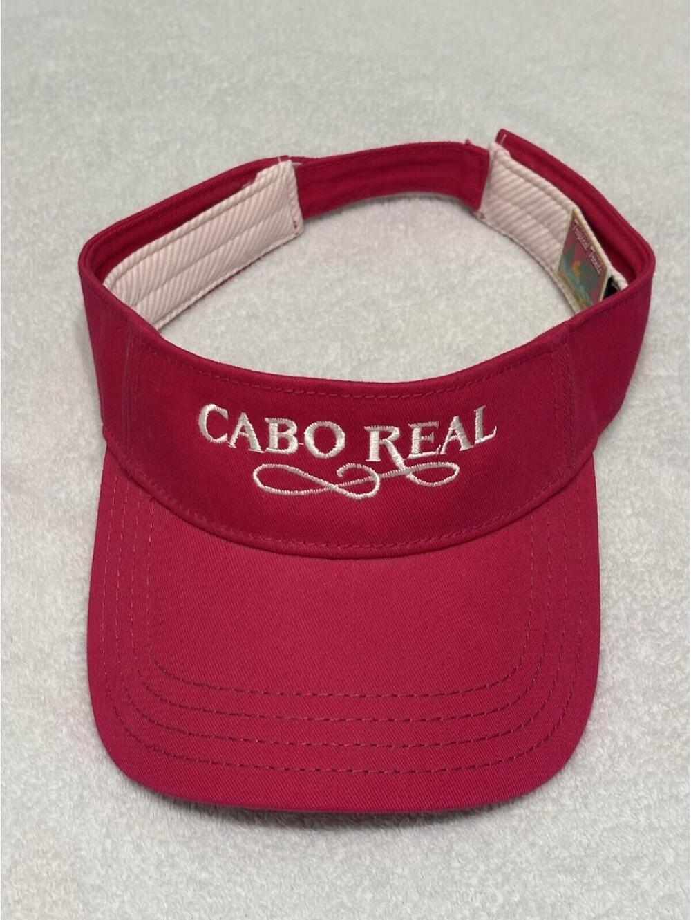Cabo Real Pink Golf Visor || OSFM Strapback Tropical Trends